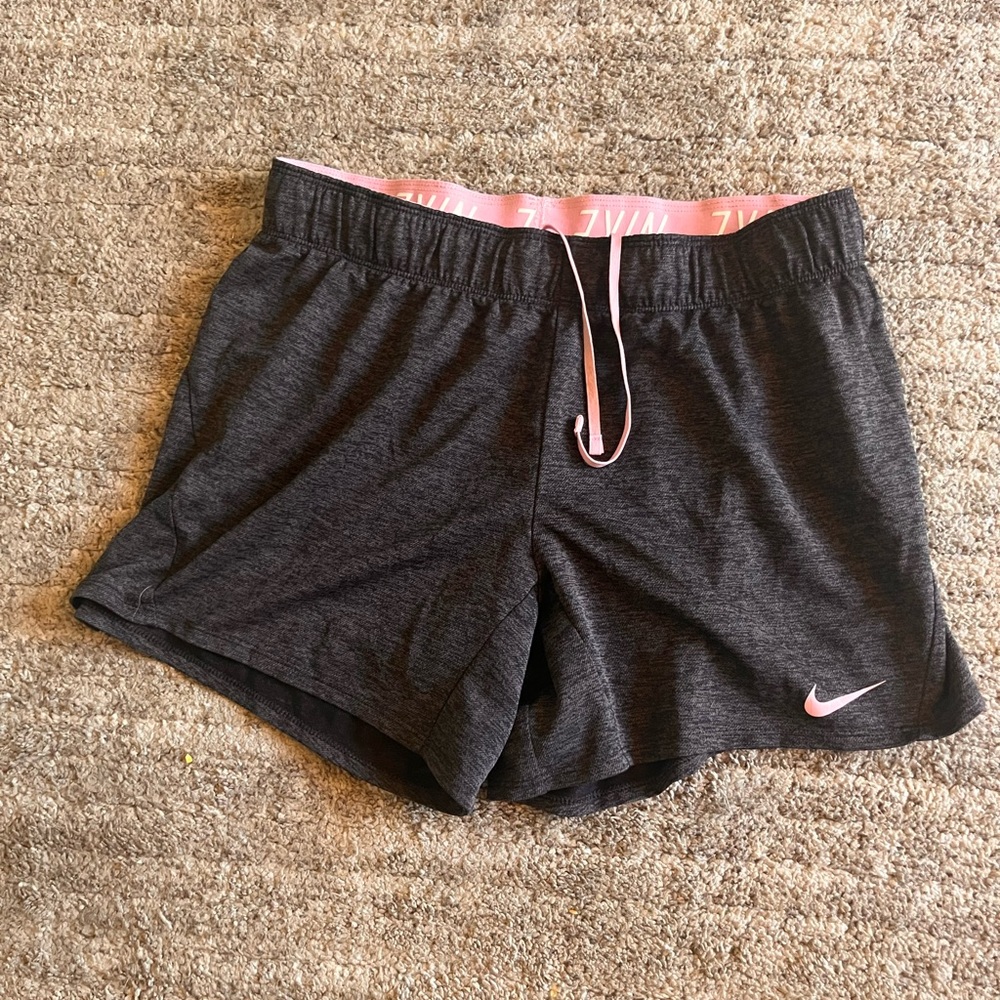 Nike Women's Athletic Shorts in Black with Pink Details